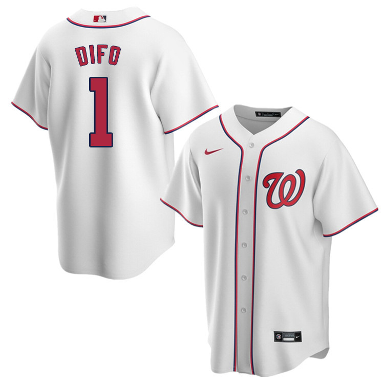 Nike Men #1 Wilmer Difo Washington Nationals Baseball Jerseys Sale-White